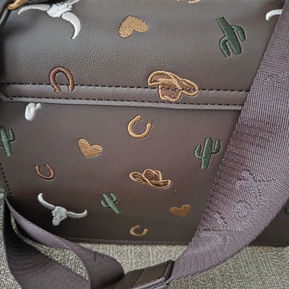 Betsey Johnson Dark Brown Western Mini Bag - Picture 6 of 9